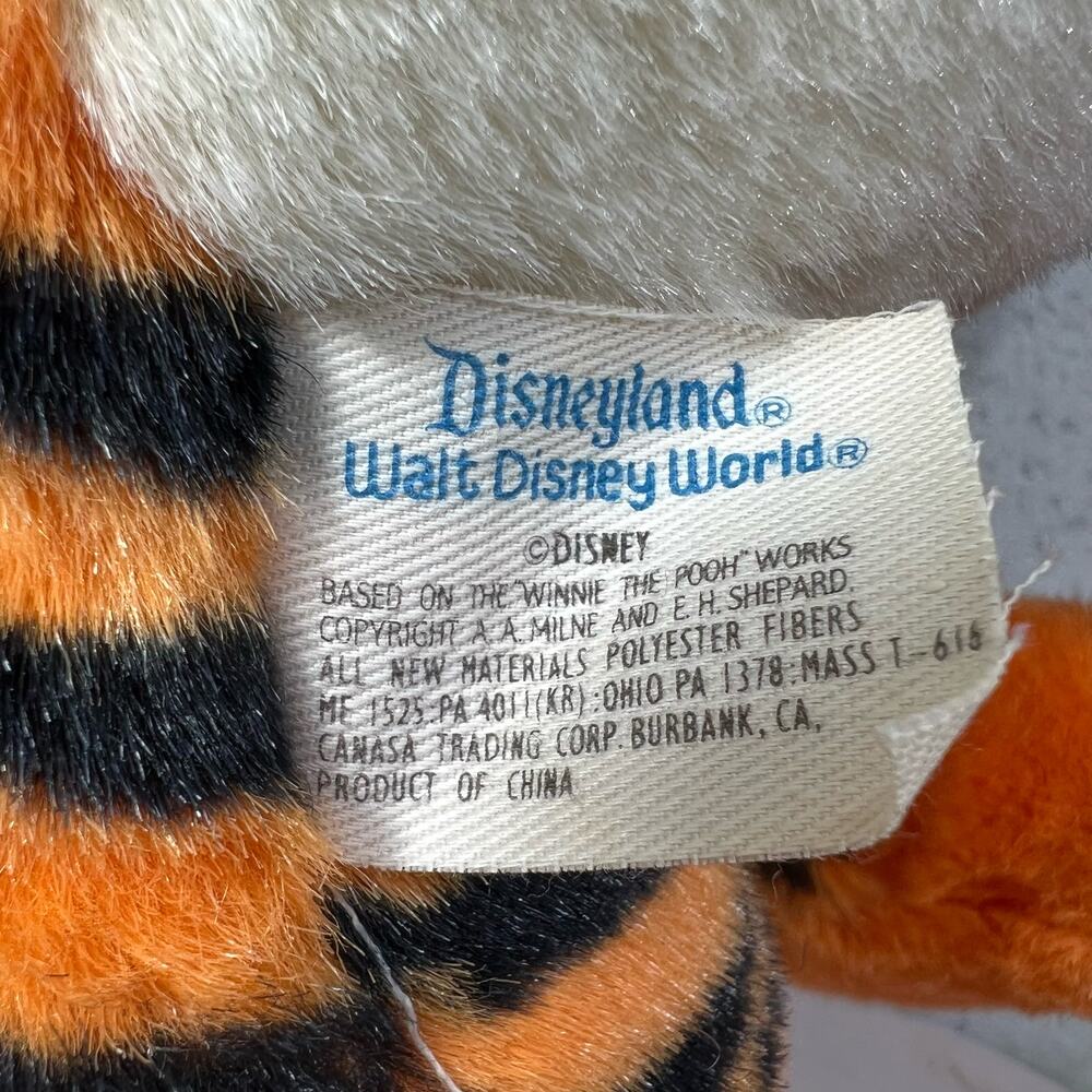 Vintage Disneyland Safari Tigger 14" Plush Stuffed Toy Walt Disney World - Picture 9 of 10